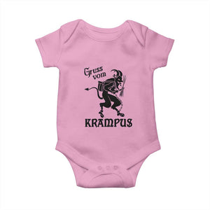 Krampus Baby Onesie Gruss Vom Greetings TS02 Light Pink Print Your Wear