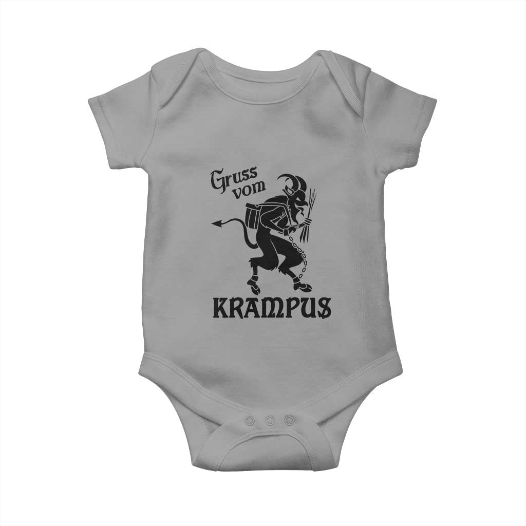 Krampus Baby Onesie Gruss Vom Greetings TS02 Sport Gray Print Your Wear