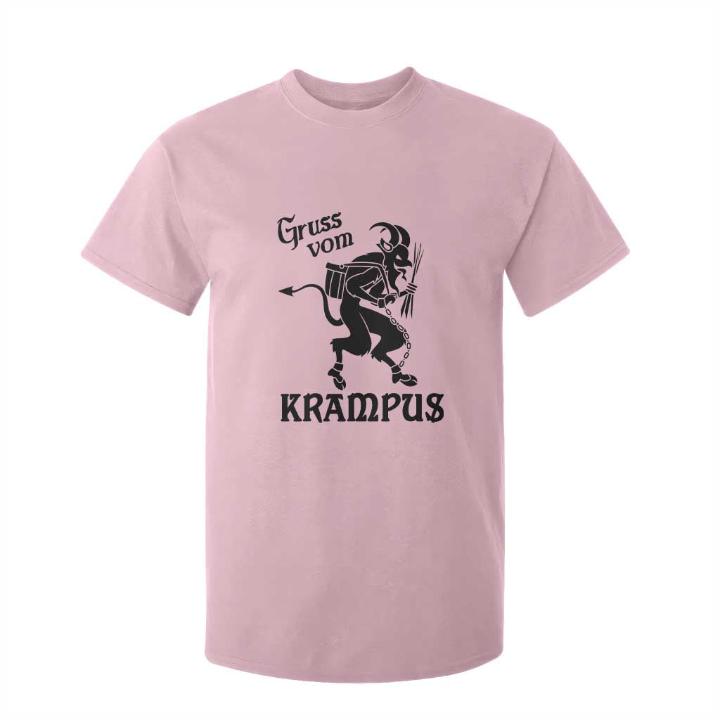 Krampus T Shirt For Kid Gruss Vom Greetings TS02 Light Pink Print Your Wear