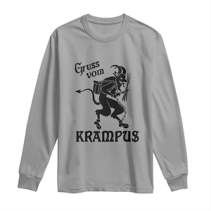 Krampus Long Sleeve Shirt Gruss Vom Greetings TS02 Sport Gray Print Your Wear