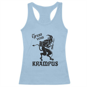 Krampus Racerback Tank Top Gruss Vom Greetings TS02 Light Blue Print Your Wear