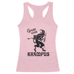 Krampus Racerback Tank Top Gruss Vom Greetings TS02 Light Pink Print Your Wear