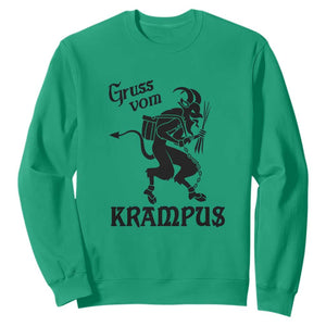 Krampus Sweatshirt Gruss Vom Greetings TS02 Irish Green Print Your Wear