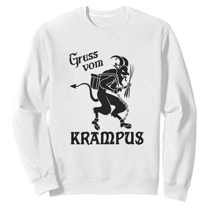 Krampus Sweatshirt Gruss Vom Greetings TS02 White Print Your Wear