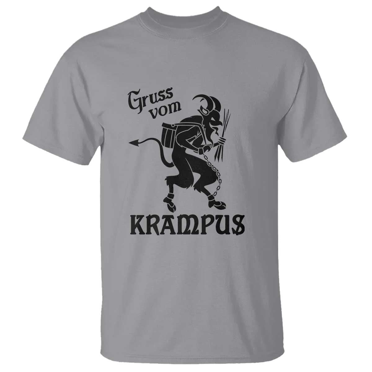 Krampus T Shirt Gruss Vom Greetings TS02 Sport Gray Print Your Wear