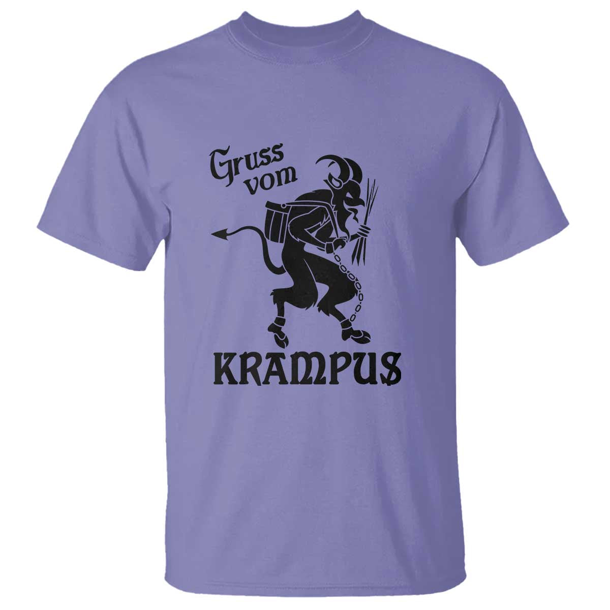 Krampus T Shirt Gruss Vom Greetings TS02 Violet Print Your Wear