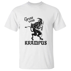 Krampus T Shirt Gruss Vom Greetings TS02 White Print Your Wear