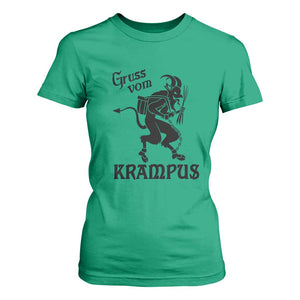 Krampus T Shirt For Women Gruss Vom Greetings TS02 Irish Green Print Your Wear