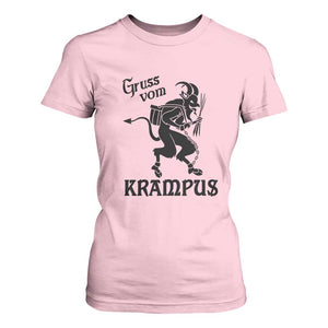 Krampus T Shirt For Women Gruss Vom Greetings TS02 Light Pink Print Your Wear