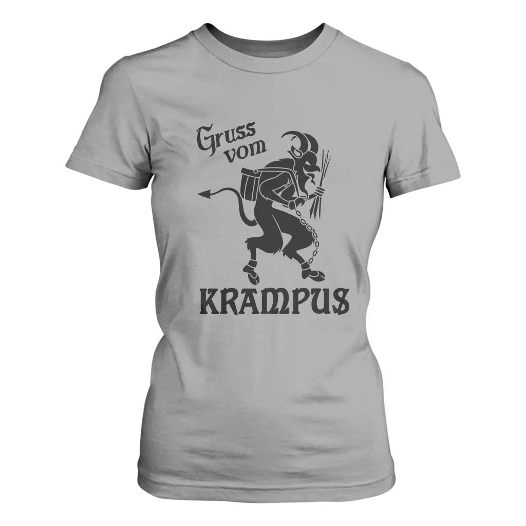 Krampus T Shirt For Women Gruss Vom Greetings TS02 Sport Gray Print Your Wear