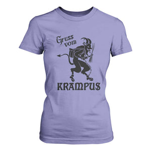 Krampus T Shirt For Women Gruss Vom Greetings TS02 Violet Print Your Wear