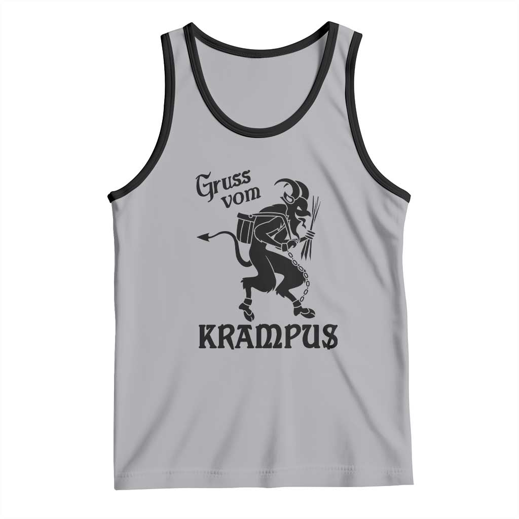 Krampus Tank Top Gruss Vom Greetings TS02 Athletic Heather Black Print Your Wear