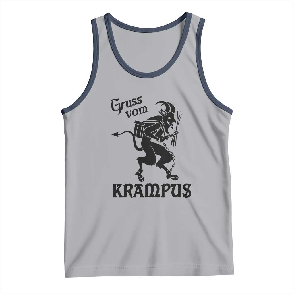 Krampus Tank Top Gruss Vom Greetings TS02 Athletic Heather Navy Print Your Wear