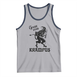 Krampus Tank Top Gruss Vom Greetings TS02 Athletic Heather Navy Print Your Wear