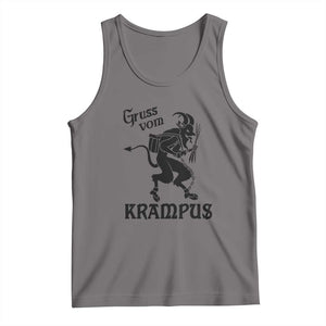Krampus Tank Top Gruss Vom Greetings TS02 Deep Heather Print Your Wear