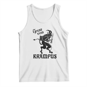 Krampus Tank Top Gruss Vom Greetings TS02 White Print Your Wear