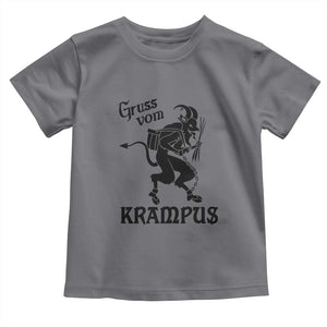 Krampus Toddler T Shirt Gruss Vom Greetings TS02 Charcoal Print Your Wear