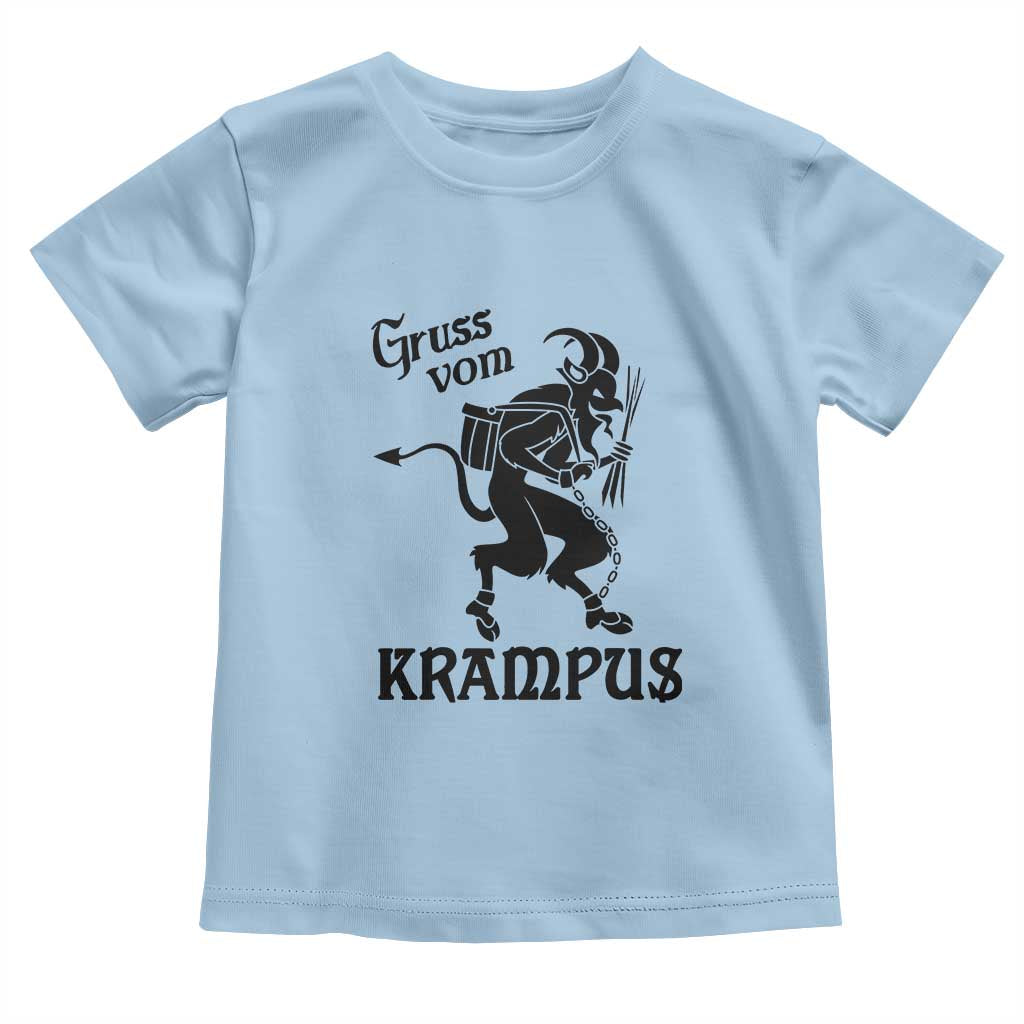 Krampus Toddler T Shirt Gruss Vom Greetings TS02 Light Blue Print Your Wear