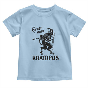 Krampus Toddler T Shirt Gruss Vom Greetings TS02 Light Blue Print Your Wear