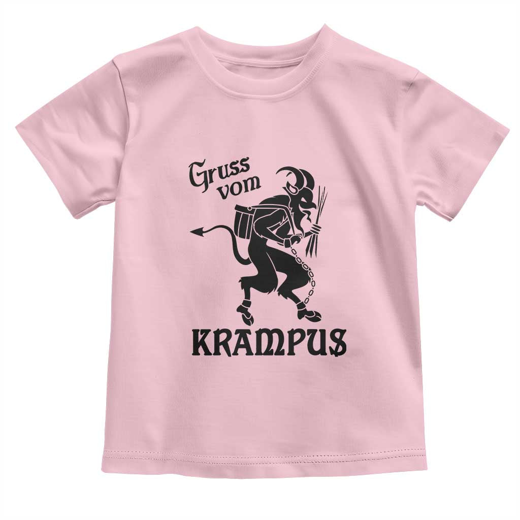 Krampus Toddler T Shirt Gruss Vom Greetings TS02 Light Pink Print Your Wear