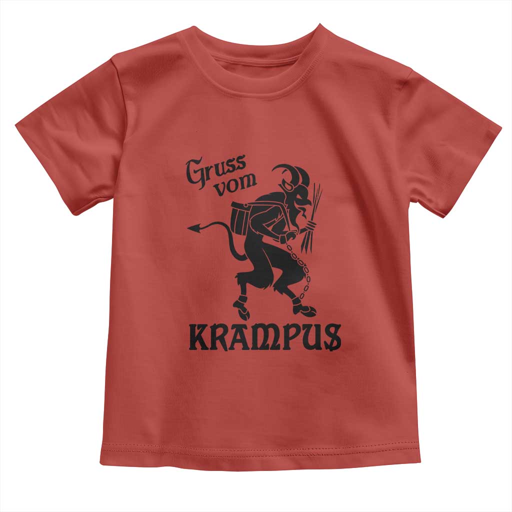 Krampus Toddler T Shirt Gruss Vom Greetings TS02 Red Print Your Wear