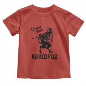 Krampus Toddler T Shirt Gruss Vom Greetings TS02 Red Print Your Wear