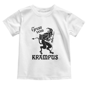 Krampus Toddler T Shirt Gruss Vom Greetings TS02 White Print Your Wear