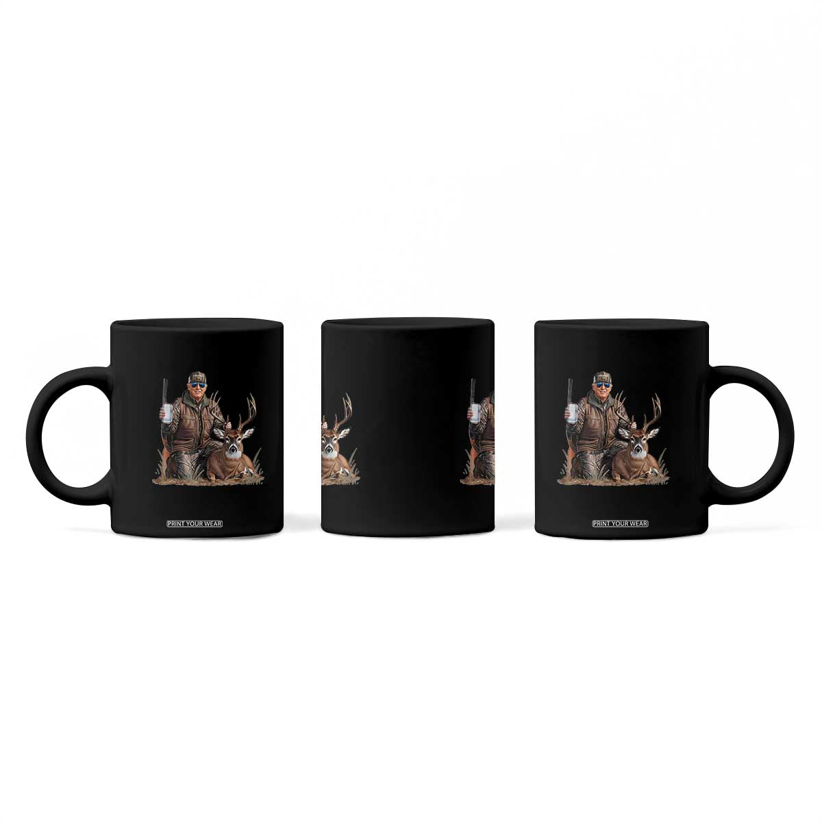 Trump Deer Hunting Coffee Mug And Beer Old School Camouflage TS02 Print Your Wear