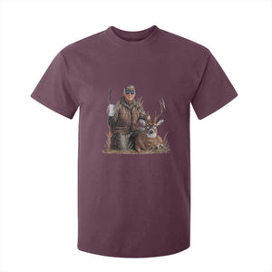 Trump Deer Hunting T Shirt For Kid And Beer Old School Camouflage TS02 Maroon Print Your Wear