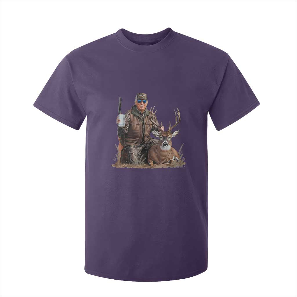 Trump Deer Hunting T Shirt For Kid And Beer Old School Camouflage TS02 Purple Print Your Wear