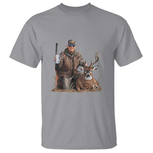 Trump Deer Hunting T Shirt And Beer Old School Camouflage TS02 Sport Gray Print Your Wear