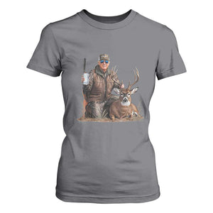 Trump Deer Hunting T Shirt For Women And Beer Old School Camouflage TS02 Charcoal Print Your Wear