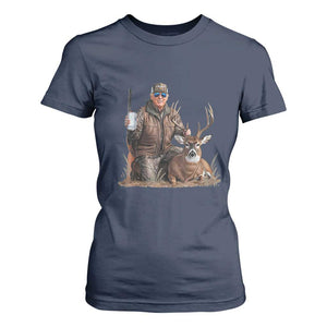 Trump Deer Hunting T Shirt For Women And Beer Old School Camouflage TS02 Navy Print Your Wear