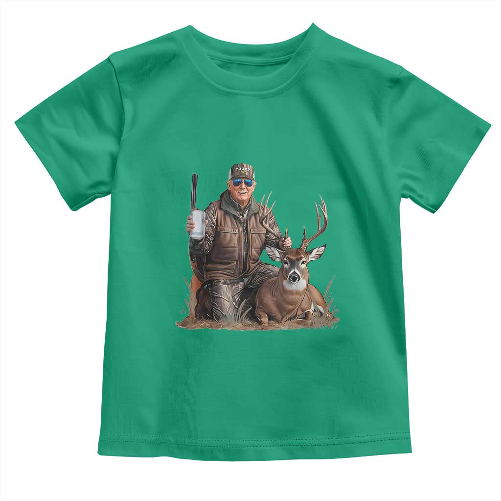 Trump Deer Hunting Toddler T Shirt And Beer Old School Camouflage TS02 Irish Green Print Your Wear