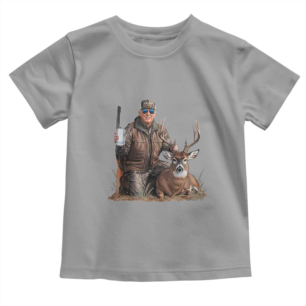 Trump Deer Hunting Toddler T Shirt And Beer Old School Camouflage TS02 Sport Gray Print Your Wear