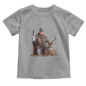 Trump Deer Hunting Toddler T Shirt And Beer Old School Camouflage TS02 Sport Gray Print Your Wear