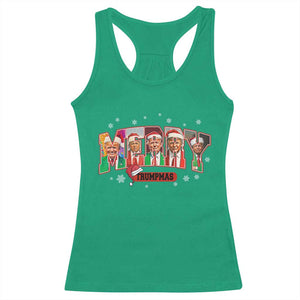 Christmas Trump Racerback Tank Top Merry Trumpmas 2024 Santa Donald Funny Xmas Pajamas TS02 Irish Green Print Your Wear