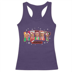 Christmas Trump Racerback Tank Top Merry Trumpmas 2024 Santa Donald Funny Xmas Pajamas TS02 Purple Print Your Wear