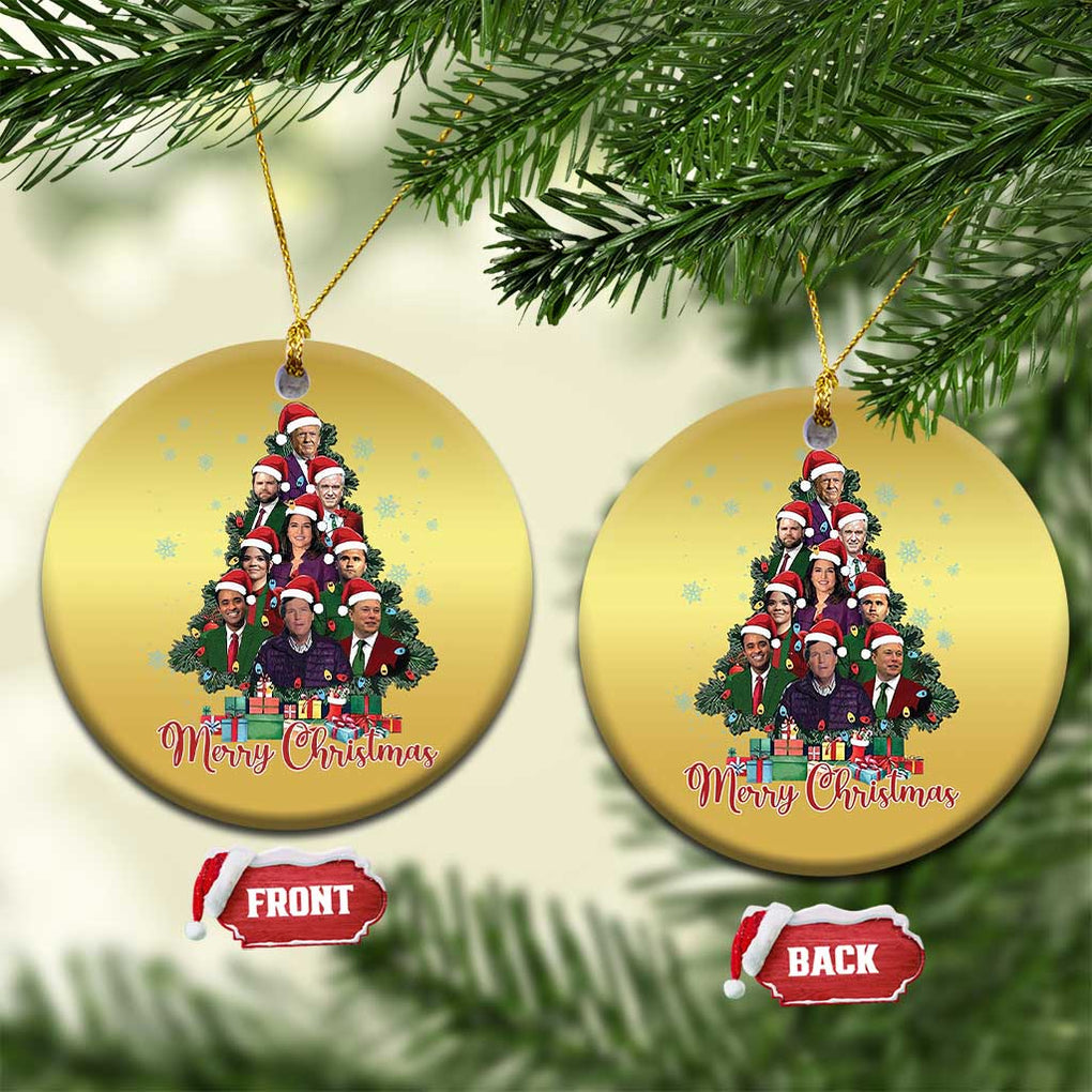 Xmas Trump Supporter Christmas Ornament Xmas Tree Dream Team Daddys Home President 45 47 TS02 Circle Gold Print Your Wear