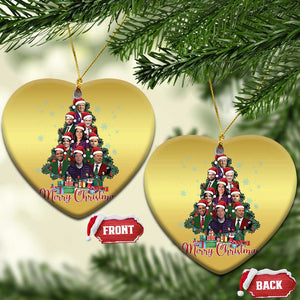Xmas Trump Supporter Christmas Ornament Xmas Tree Dream Team Daddys Home President 45 47 TS02 Heart Gold Print Your Wear