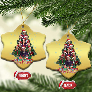 Xmas Trump Supporter Christmas Ornament Xmas Tree Dream Team Daddys Home President 45 47 TS02 Snow Flake Gold Print Your Wear