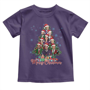Christmas Trump Supporter Toddler T Shirt Xmas Tree Dream Team Daddys Home President 45 47 TS02 Purple Print Your Wear