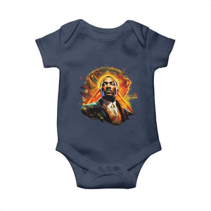 Martin Luther King MLK Baby Onesie Afrofuturism Graphic Art TS02 Navy Print Your Wear