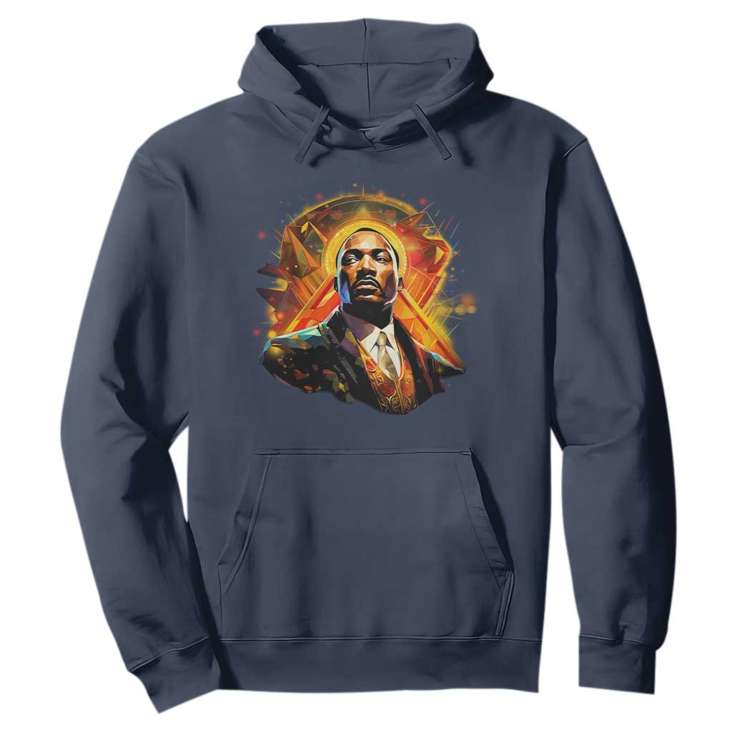 Martin Luther King MLK Hoodie Afrofuturism Graphic Art Black History Month TS02 Navy Printyourwear