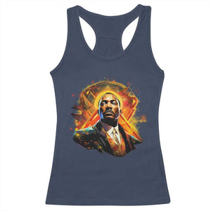 Martin Luther King MLK Racerback Tank Top Afrofuturism Graphic Art TS02 Navy Print Your Wear