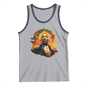 Martin Luther King MLK Tank Top Afrofuturism Graphic Art TS02 Athletic Heather Navy Print Your Wear