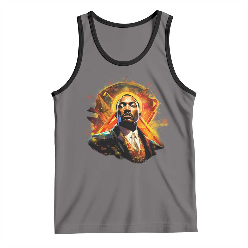 Martin Luther King MLK Tank Top Afrofuturism Graphic Art TS02 Deep Heather Black Print Your Wear