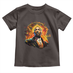 Martin Luther King MLK Toddler T Shirt Afrofuturism Graphic Art TS02 Dark Chocolate Print Your Wear