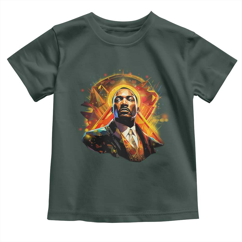 Martin Luther King MLK Toddler T Shirt Afrofuturism Graphic Art TS02 Dark Forest Green Print Your Wear