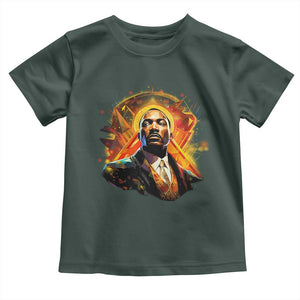 Martin Luther King MLK Toddler T Shirt Afrofuturism Graphic Art TS02 Dark Forest Green Print Your Wear